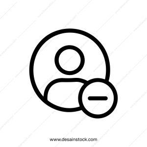 Simple Outline User Delete Account Icon Shape Element Symbol