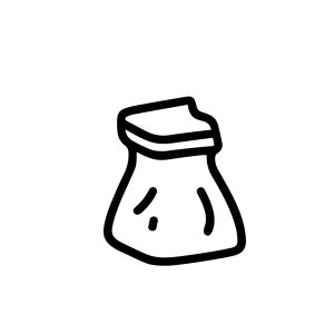 Handdrawn Outline Salt Shaker Culinary Condiment Line Art Illustration