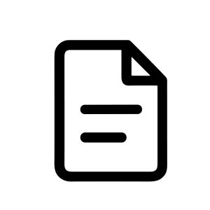 Simple Outline Document File Thin Line Icon for Business and Design