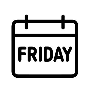 Simple Outline Calendar Day Friday Date Schedule Appointment Reminder Icon