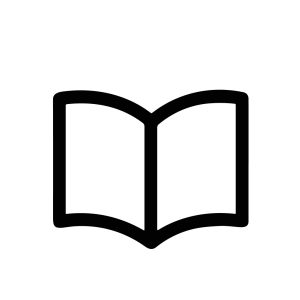 Simple Line Open Book Education and Learning Study Icon Design