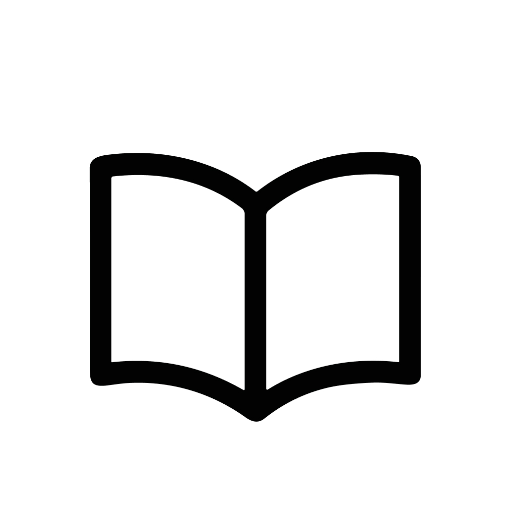 Simple Line Open Book Education and Learning Study Icon Design