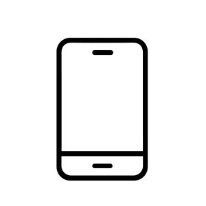 Simple Outline Smart Phone Device Communication Technology Application Icon
