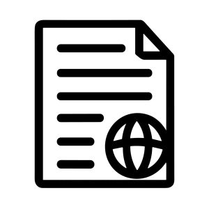 Simple Line Global Document Paper Sheet File Outline Icon