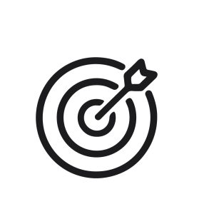 Minimalist Lineart Target Arrow Goal Achievement Symbol Sign Icon Shape