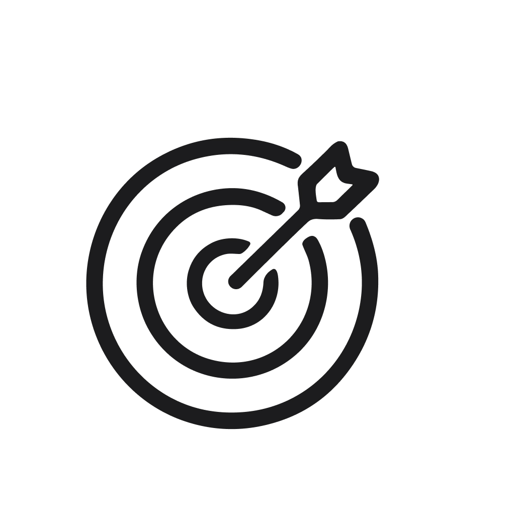 Minimalist Lineart Target Arrow Goal Achievement Symbol Sign Icon Shape