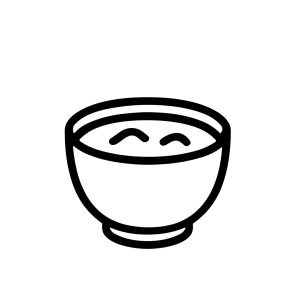 Simple Outline Bowl With Liquid Isolated Food Icon Illustration