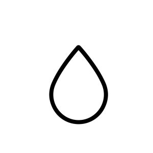 Simple Outline Isolated Water Drop Liquid Shape Graphic Icon