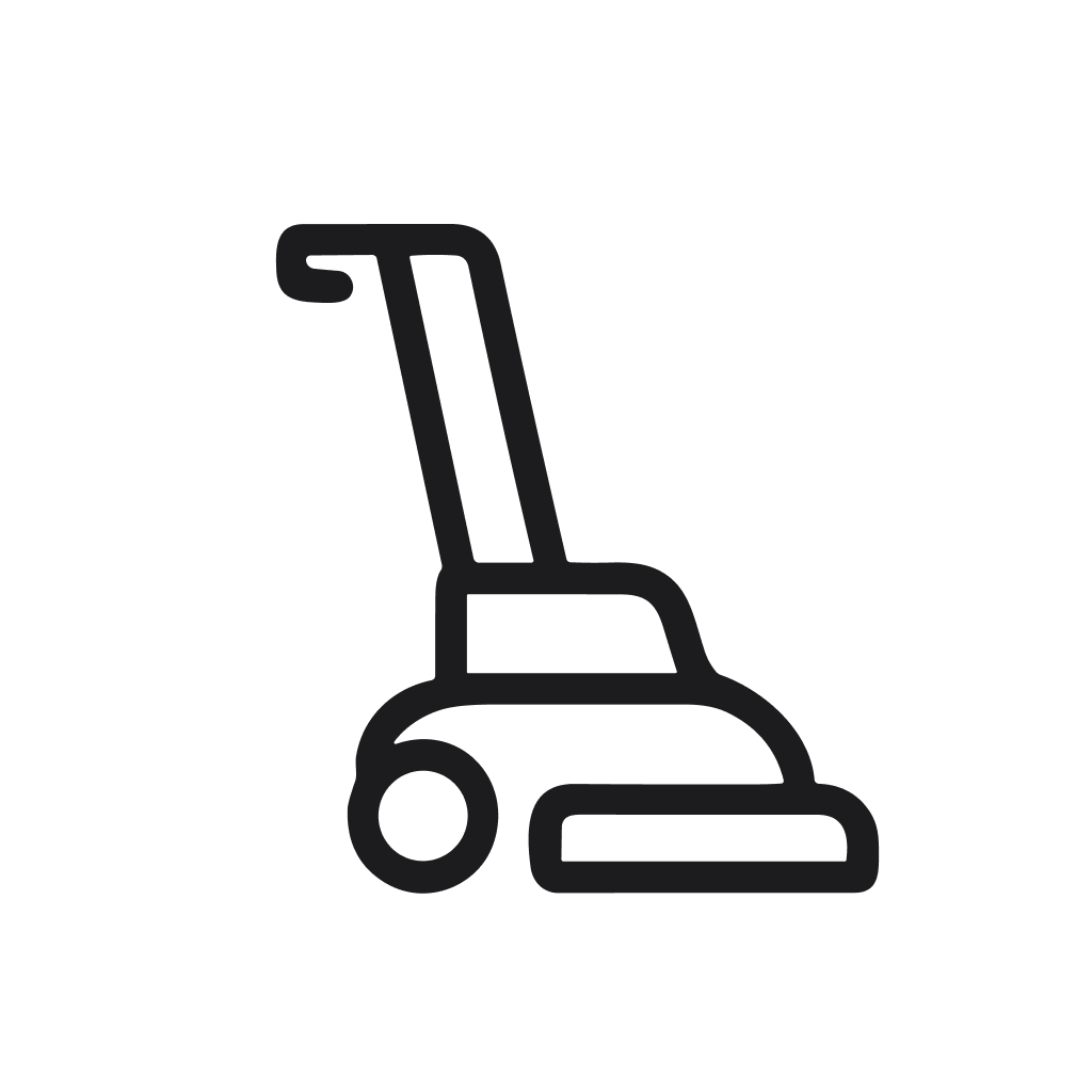 Minimalist Line Art Carpet Cleaner Appliance Tool for Household Tasks Icon