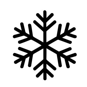 Minimalist Outline Snowflake Winter Symbol Decoration Element Icon Sign