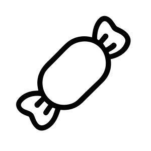 Simple Outline Candy Sweet Treat Wrapped Food Icon Drawing