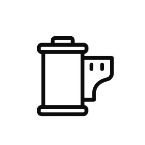 Outline Simple Film Roll Camera Photography Media Element Icon
