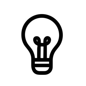 Simple Line Drawing Lightbulb Concept Idea Symbol Flat Icon