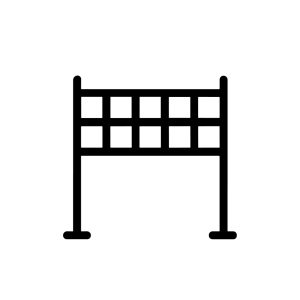 Minimalist Outline Volleyball Net Icon for Sport and Recreation Activities