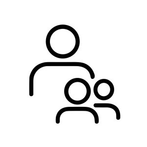 Minimalist Outline Crowd People Team Group User Interface Icon