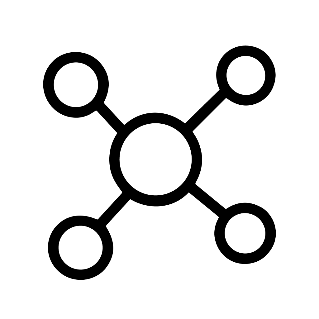 Simple Outline Circular Molecule Structure Scientific Diagram Graphic Icon