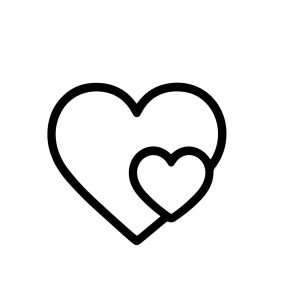 Simple Line Drawing Heart Shape Love Symbol Icon Design Element