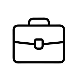 Simple Outline Minimalist Briefcase Business Document Bag Line Art Icon