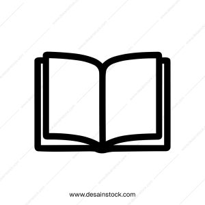Simple Outline Open Book Illustration Study Education Library Icon
