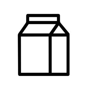 Minimalist Line Style Milk Packaging Container Box Food Item Icon