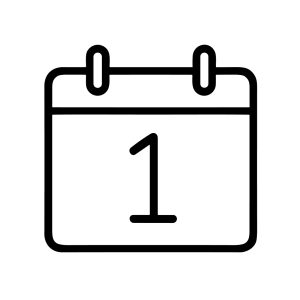 Minimalist Outline Calendar Date Day Reminder Schedule Icon Design