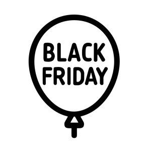 Handdrawn Simple Black Friday Balloon Decoration Graphic Element Illustration