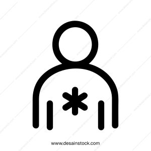 Simple Outline Human with Snowflake Detail Winter Holiday Season Icon