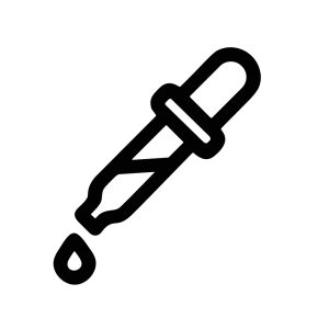 Simple Outline Handdrawn Eyedropper Dropper Liquid Essential Oil Icon Shape