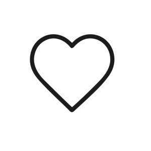 Minimalist Black Line Art Heart Shape Symbol Icon Illustration