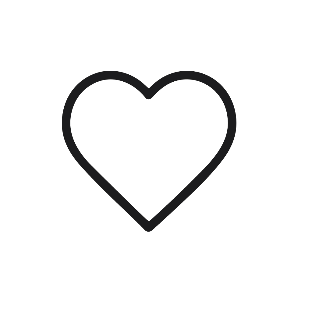 Minimalist Black Line Art Heart Shape Symbol Icon Illustration