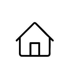 Minimalist Outline House Simple Residence Building Structure Shape Icon