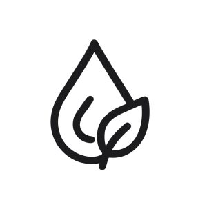Handdrawn Outline Droplet Leaf Symbol Eco Natural Resource Icon