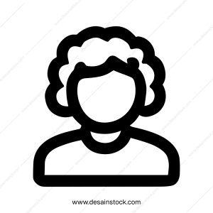 Simple Outline Elderly Person Icon Shape Style for Web Design