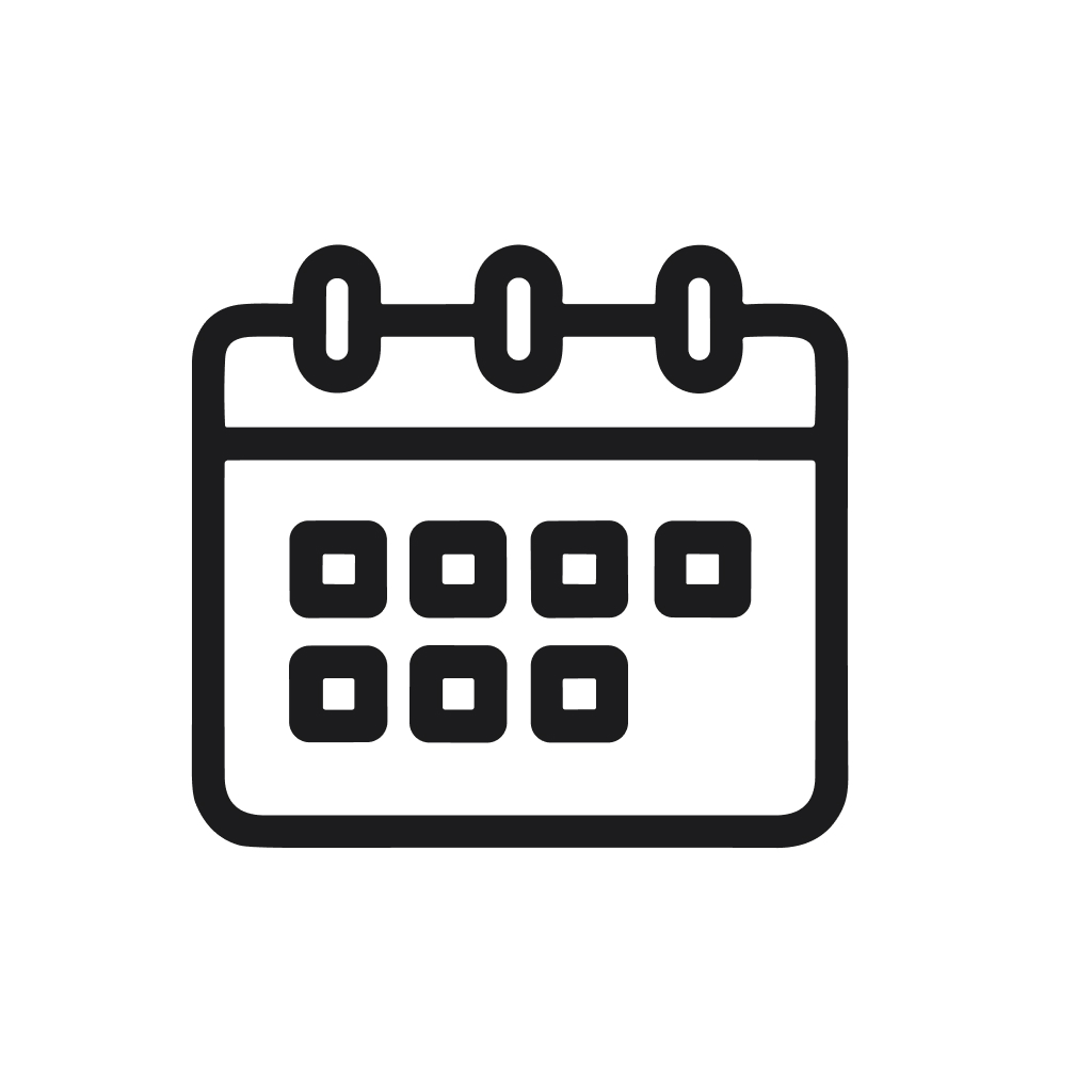 Simple Lineart Calendar Schedule Date Reminder Event Planning Icon Design