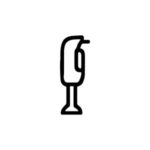 Minimalist Outline Cordless Handheld Immersion Blender Kitchen Appliance Icon