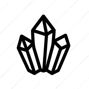 Outline Simple Mineral Crystal Form Rock Stone Shape Gemstone Icon