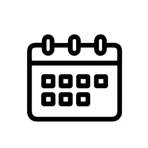 Simple Line Art Calendar Reminder Schedule Appointment Date Time Icon