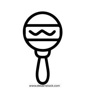 Outline Simple Maraca Music Instrument Entertainment Culture Icon Shape