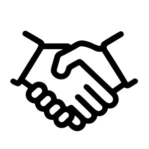 Simple Outline Handshake Symbol Icon Agreement and Partnership Concept Element
