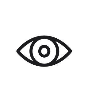Minimalist Line Drawing Eye Symbol Graphic Icon Design Element