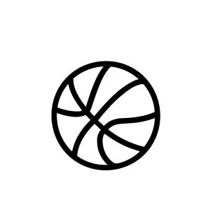Simple Outline Basketball Equipment Design Illustration Sport Game Icon