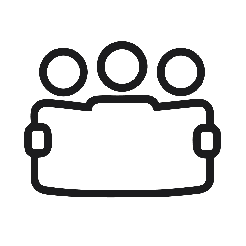 Minimalist Line Art Group People Icon Togetherness Community Illustration