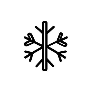 Simple Outline Snowflake Winter Season Weather Element Decoration Icon
