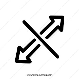 Minimalist Bold Arrow Diagonal Line Indicator Sign Element Icon Design