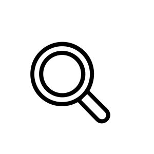Minimalist Line Art Magnifying Glass Search Tool Icon Symbol Sign