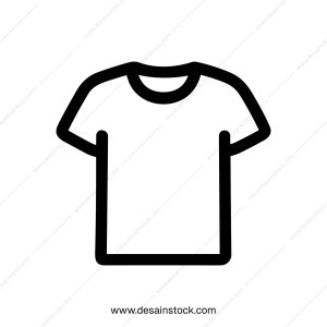 Simple Outline T-Shirt Minimalist Clothing Fashion Design Icon