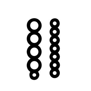 Simple Lineart Circle Chain Shape Illustration Design Element