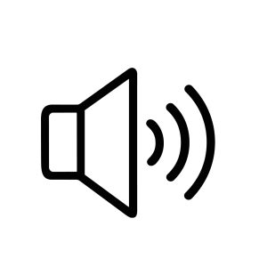 Simple Line Sound Speaker Volume Symbol Communication Minimalist Icon Design