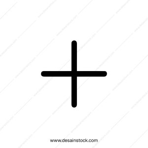 Simple Bold Line Add Plus Sign Addition Mark Shape Icon