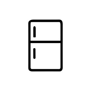 Outline Simple Refrigerator Appliance for Food Storage and Cooling Line Icon